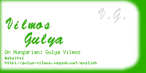 vilmos gulya business card